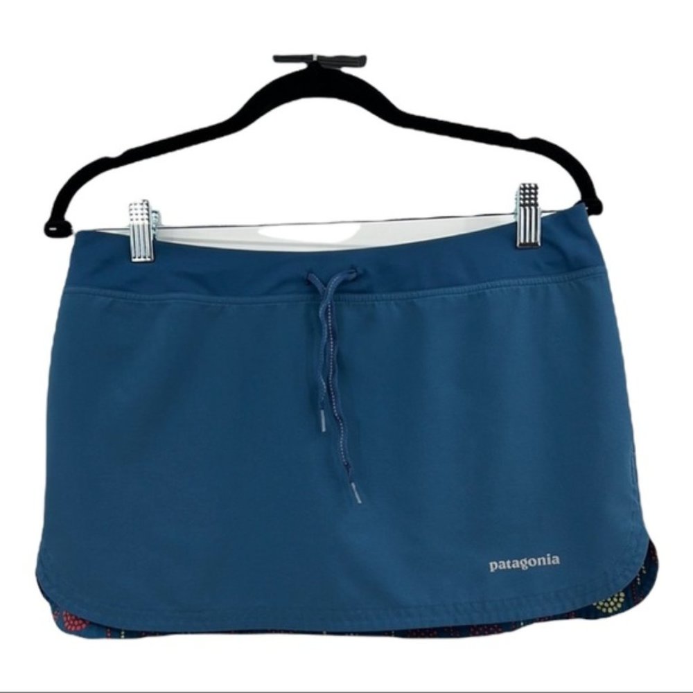 Woman’s Patagonia Running Skort Tennis Workouts Blue Sz Medium